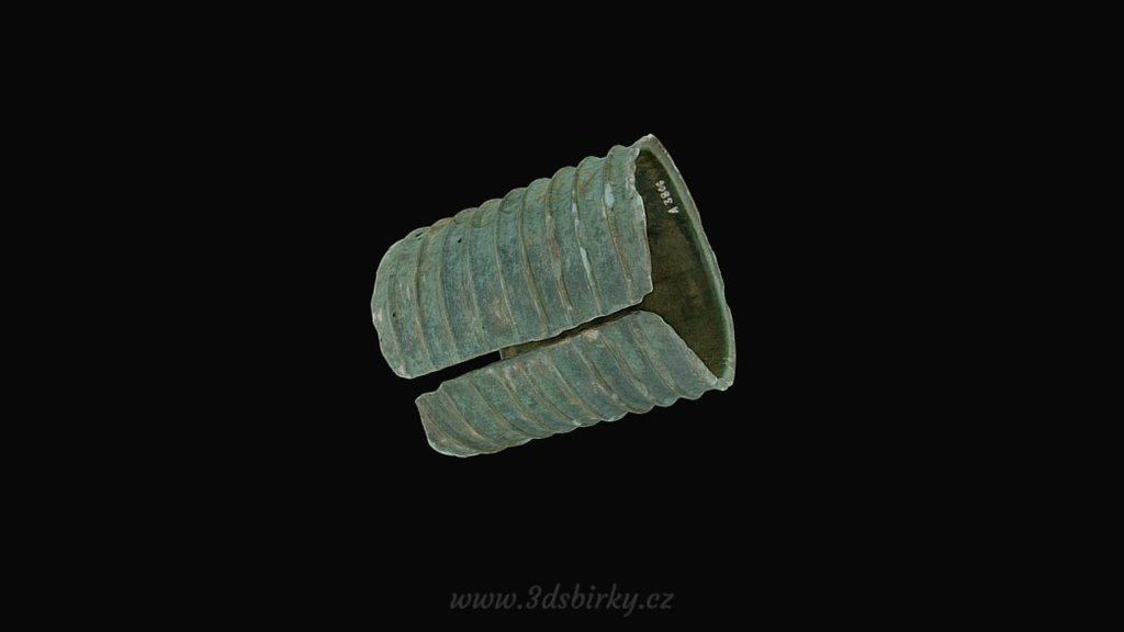 Bronze cuff bracelet / Bronzový náramek — Sketchfab embed 3D viewer
