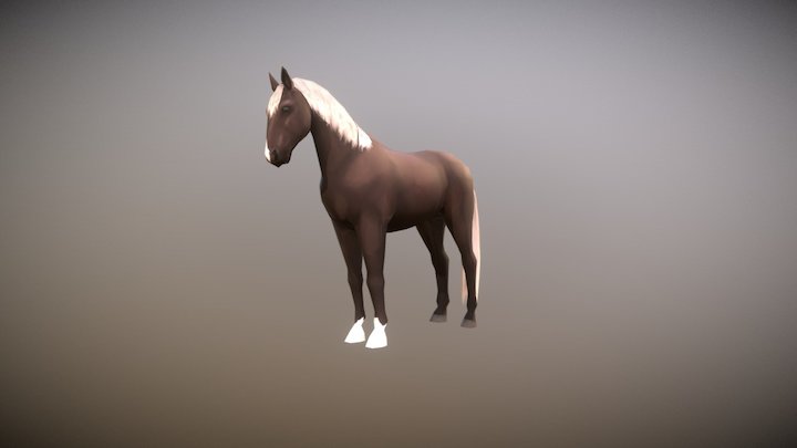 Low Poly Horse – Free 3D Model STL