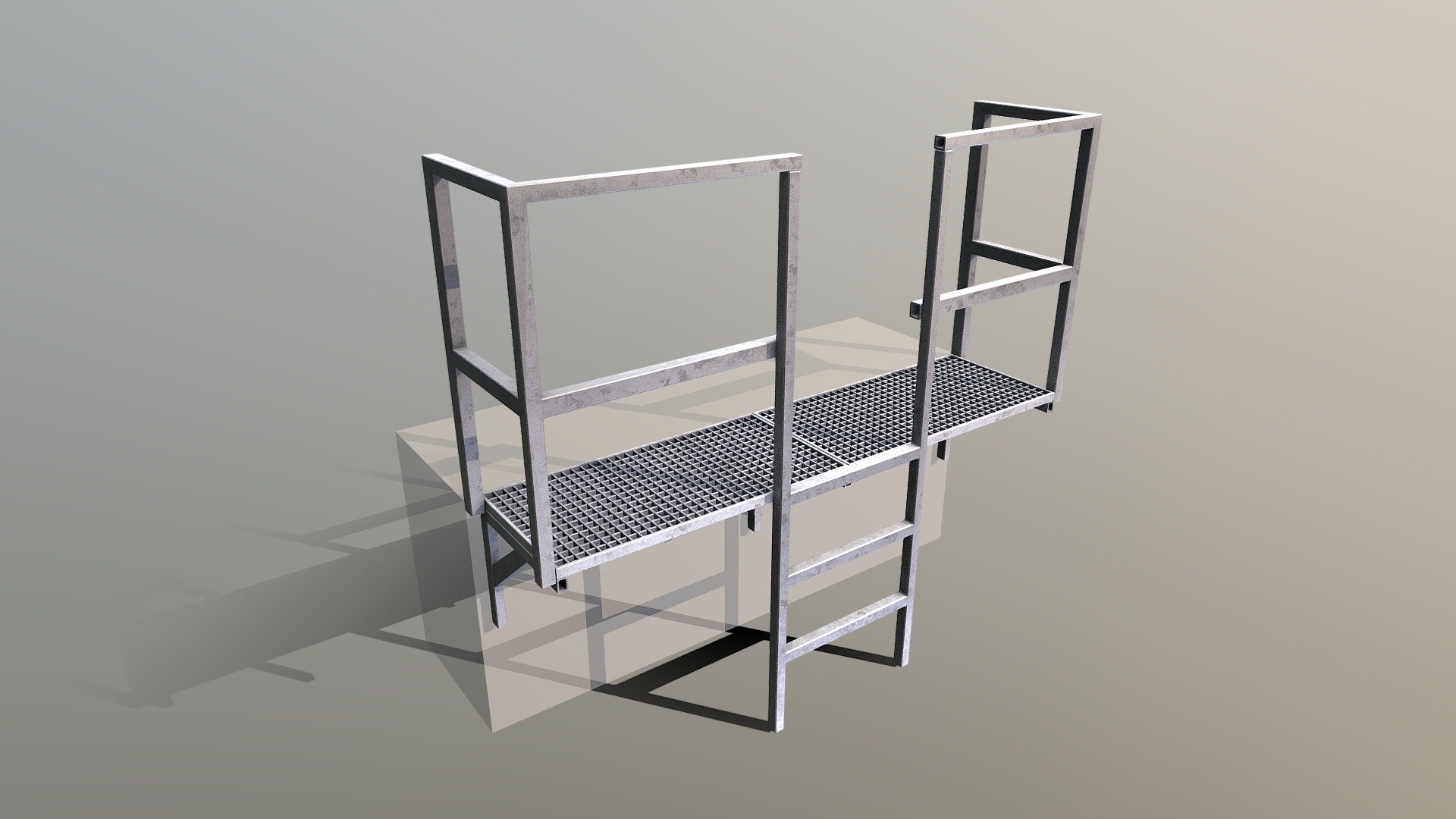Industrial Metal Podium With Ladder (2)