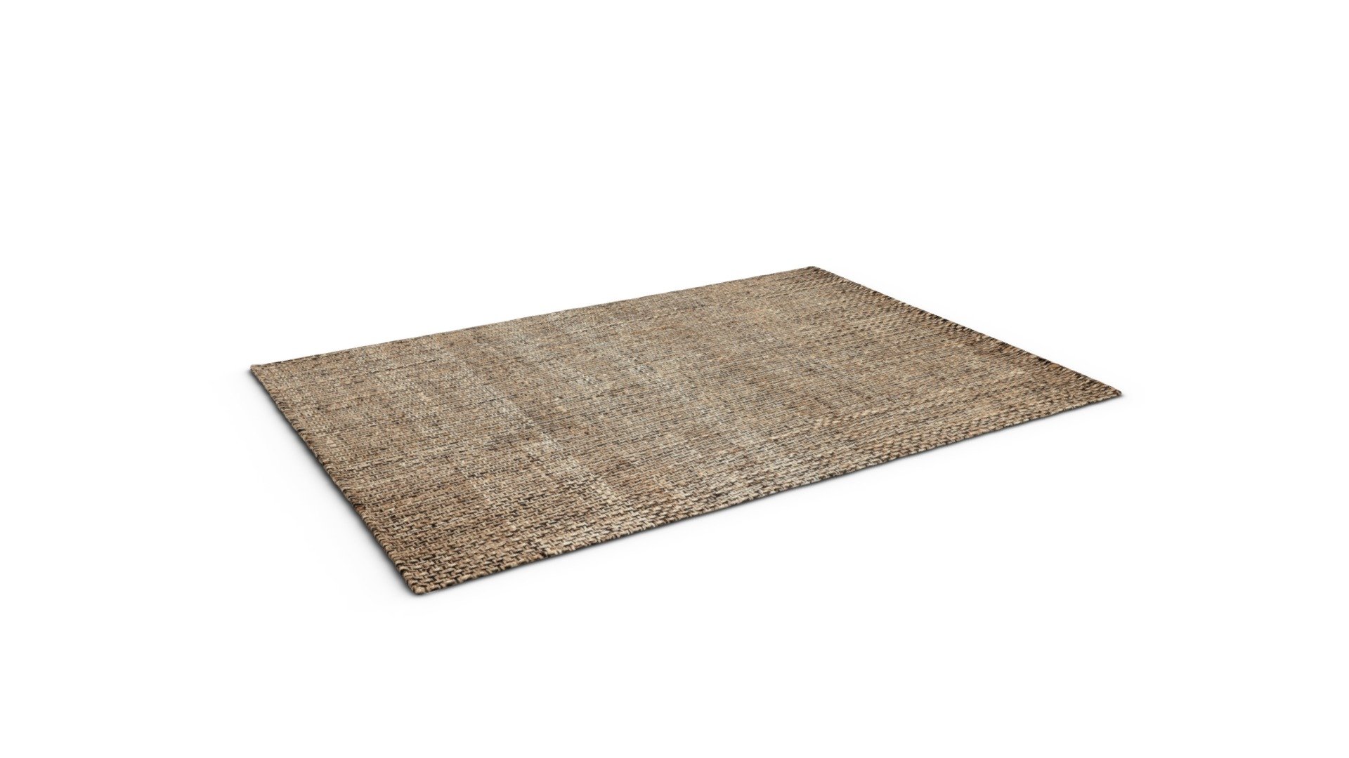 Riya Woven Jute Rug 120 x 170cm, Natural 3D model by (made