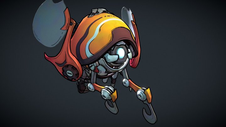 Helmet Beetle Robot 3D Model