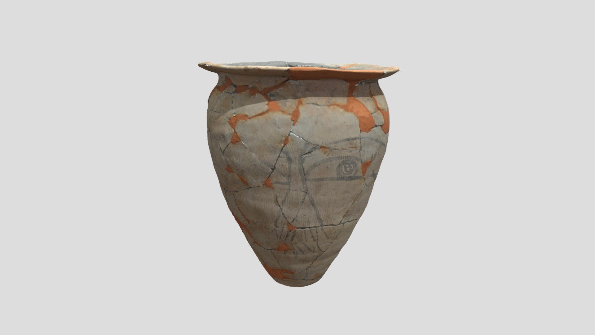 人面墨書土器 — Sketchfab embed 3D viewer