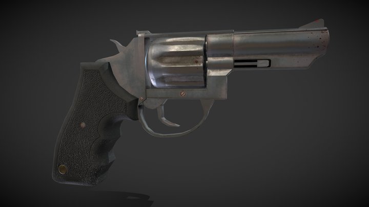 GART250 Revolver (Damaged) 3D Model