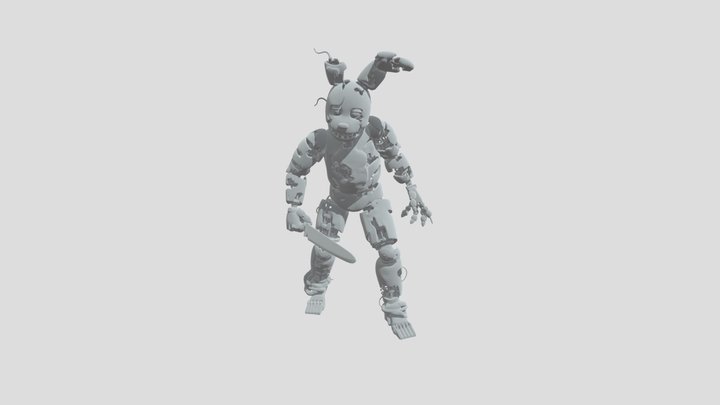 Spring trap Full armour 3D Model