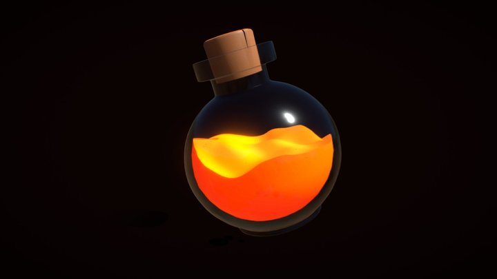 Stylized Lowpoly Potion 3D Model