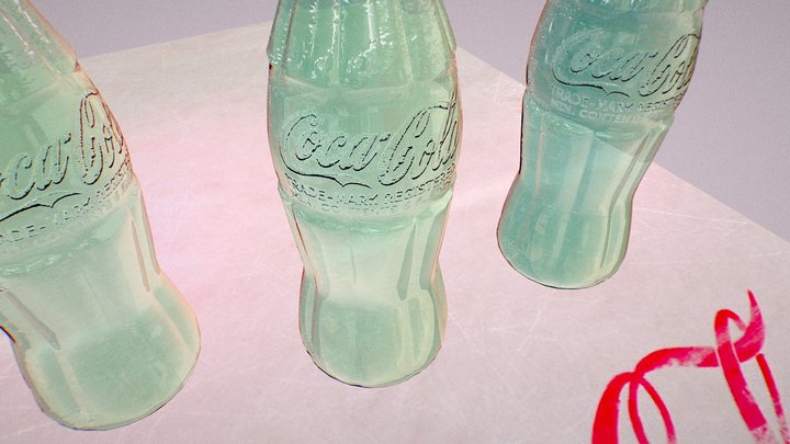 Vintage Coke Bottles 3D Model