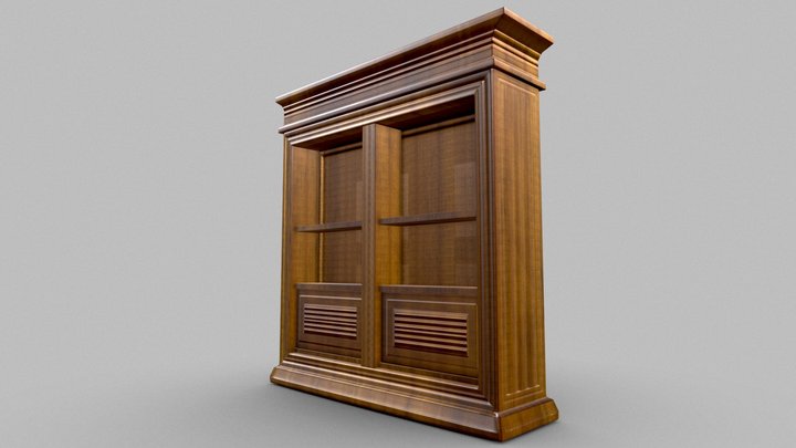 3D Antique Cabinet 3D Model