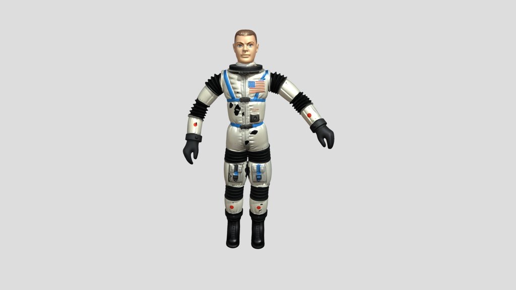 Vintage Astronaut Action Figure