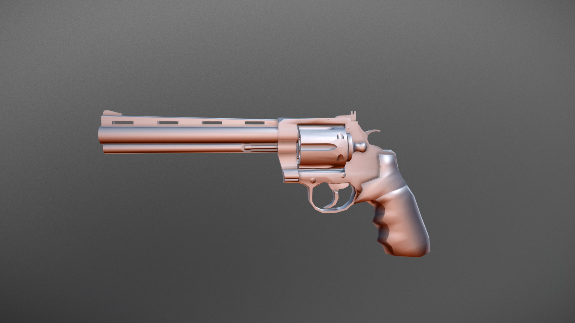 3D model Colt Anaconda Revolver [Firearms] - This is a 3D model of the Colt Anaconda Revolver [Firearms]. The 3D model is about a hand holding a gun.