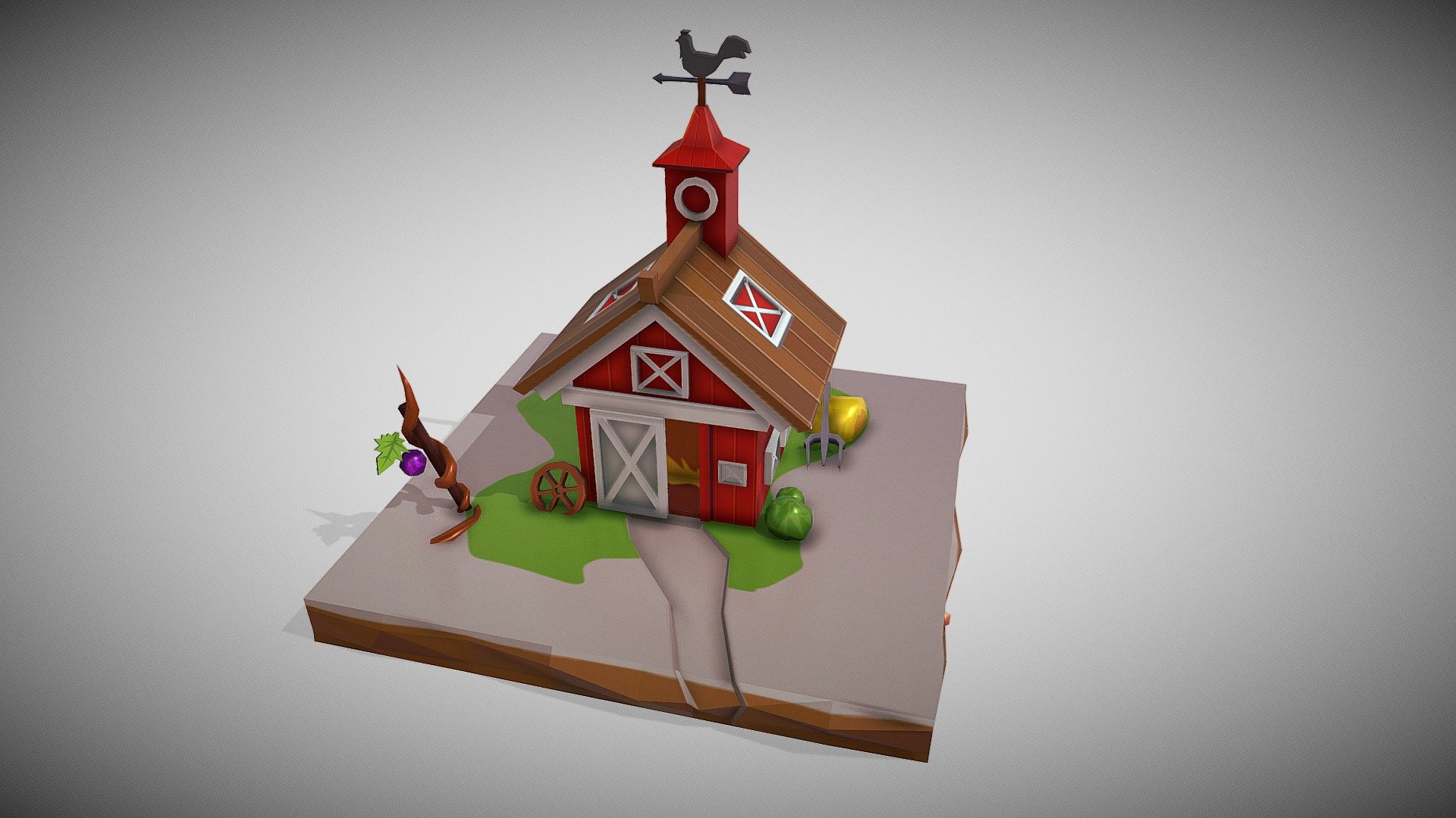 Barn Low Poly poly - Buy Royalty Free 3D model by playdesign [c88179d ...