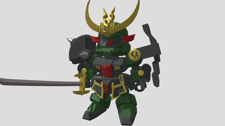[SD Gundam] 殺驅頭Zakuto 3D Model