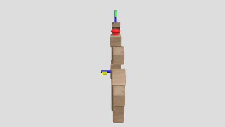 Block Castle 3D Model