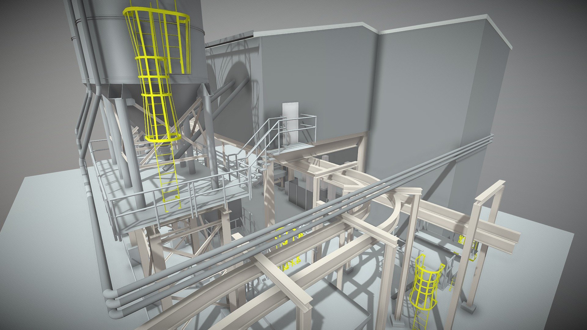 Concrete Batching Plant - 3D model by SurveyWorxNZ (@surveyworxnz) [c889855]