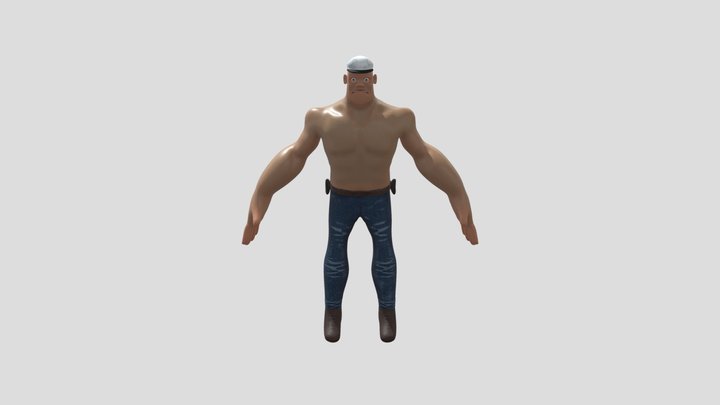 Popeye FanArt 3D Model