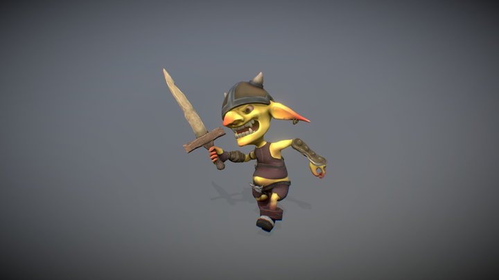Goblin - Run with sword Animation 3D Model