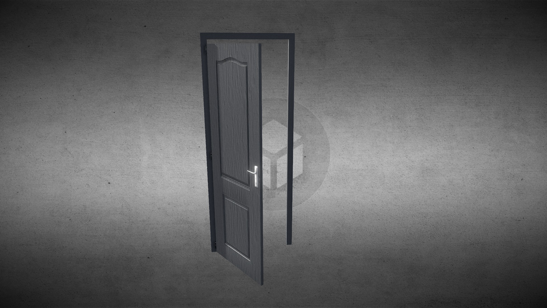 3D model Door - This is a 3D model of the Door. The 3D model is about a door in a room.
