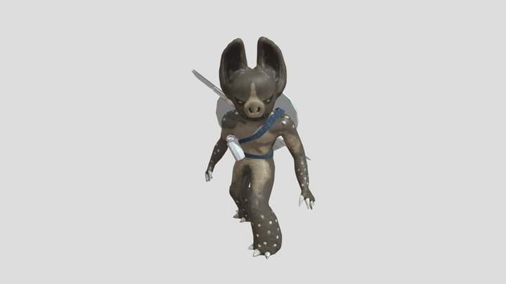 Cupboard Critter: Bat 3D Model