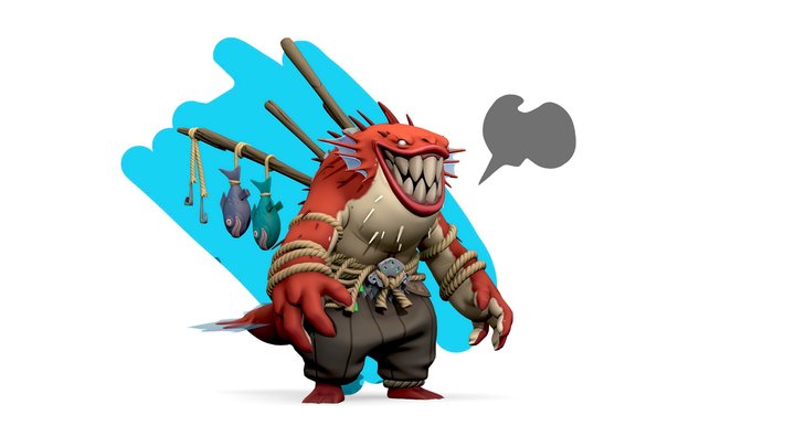 Peter Fishmouther [Stylized Creation] 3D Model