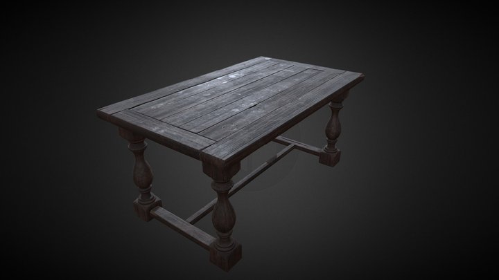 Old Table 3D Model
