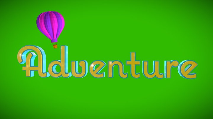Adventure Text 3D Model