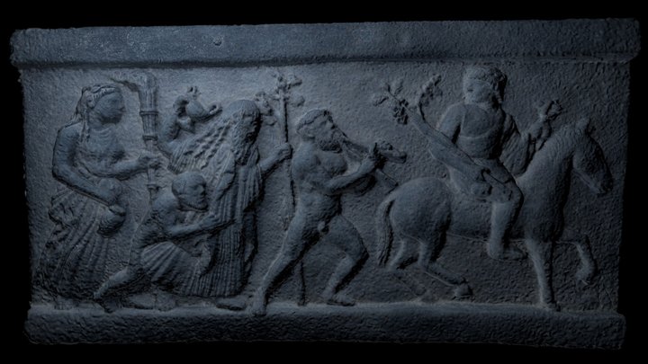 Dionysus Relief - Ancient Greece Gods 3D Model
