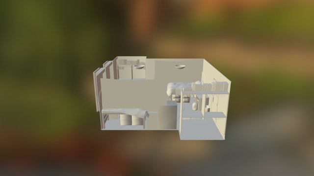 Dorm Room 3D Model