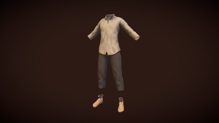 Fantasy Stable Boy - Fantasy Clothing 3D Model
