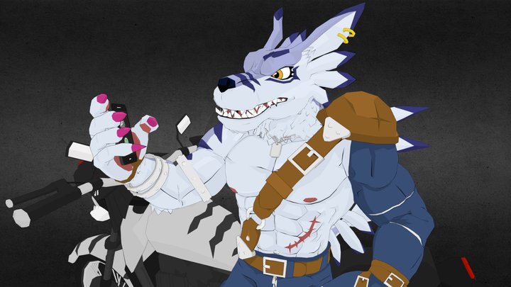 Weregarurumon V3 3D Model