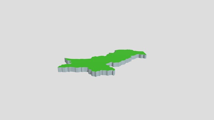 Pakistan Map 3D Model