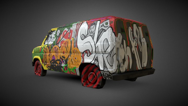 Graffiti van challenge 3D Model