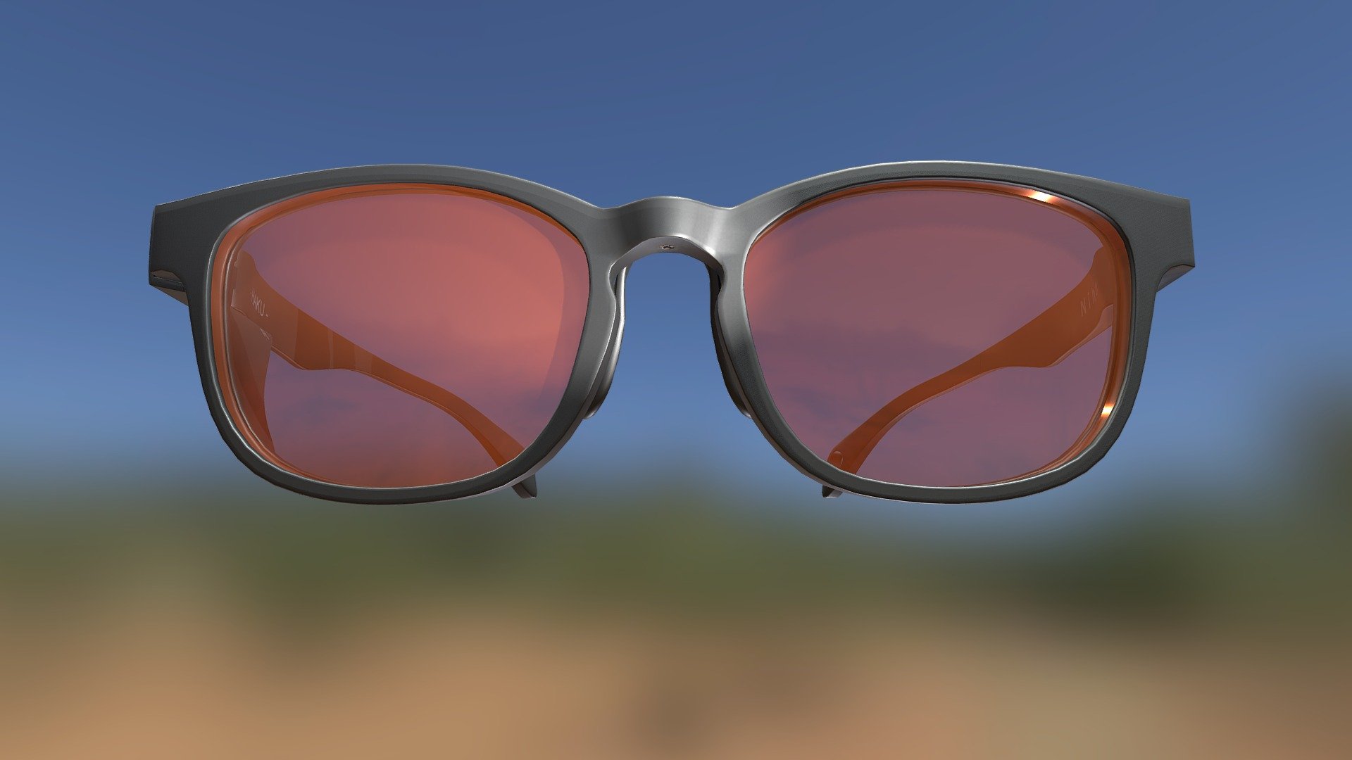 NH-101 C1 Matt Black × Red Shadow Mirror — Sketchfab embed 3D viewer