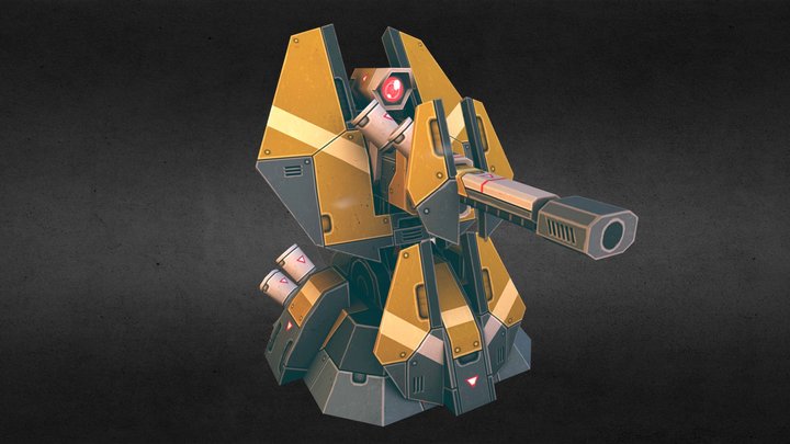 Sniper Turret level 9 3D Model