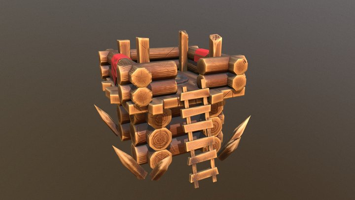 wooden tower 3D Model