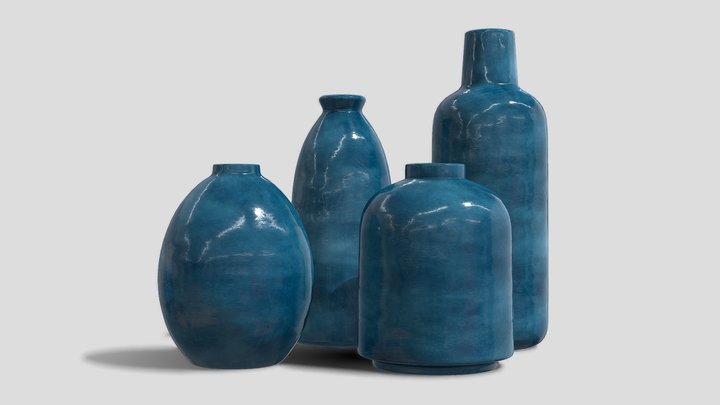 Terracotta Vases Pack 1 3D Model