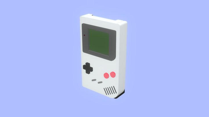 Low Poly Nintendo Gameboy 3D Model