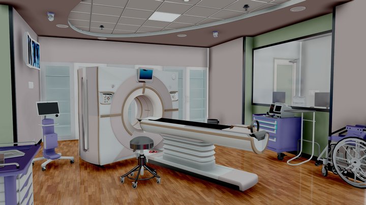 MEDICAL SPACES-RADIOLOGY-CT-SCAN ROOM 3D Model