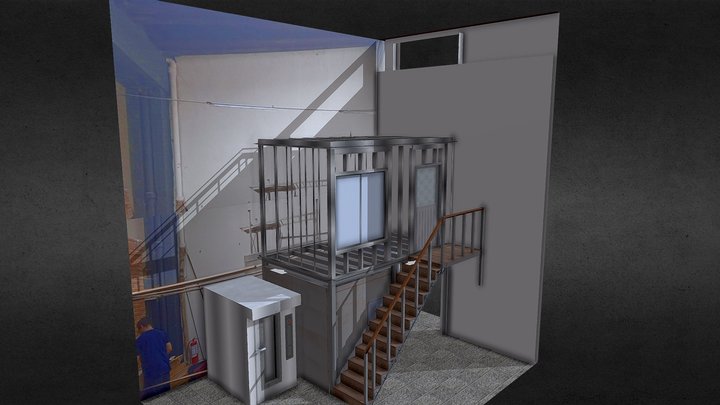 Oficina Vista estructural 3D Model