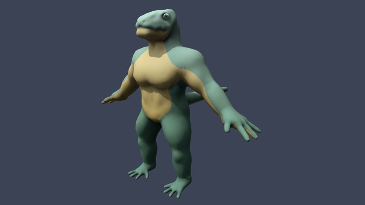human lizard 3D Model