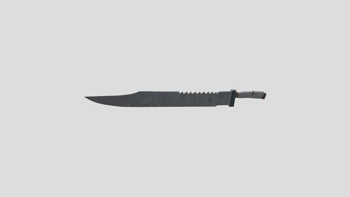 Textured Great Knife 3D Model