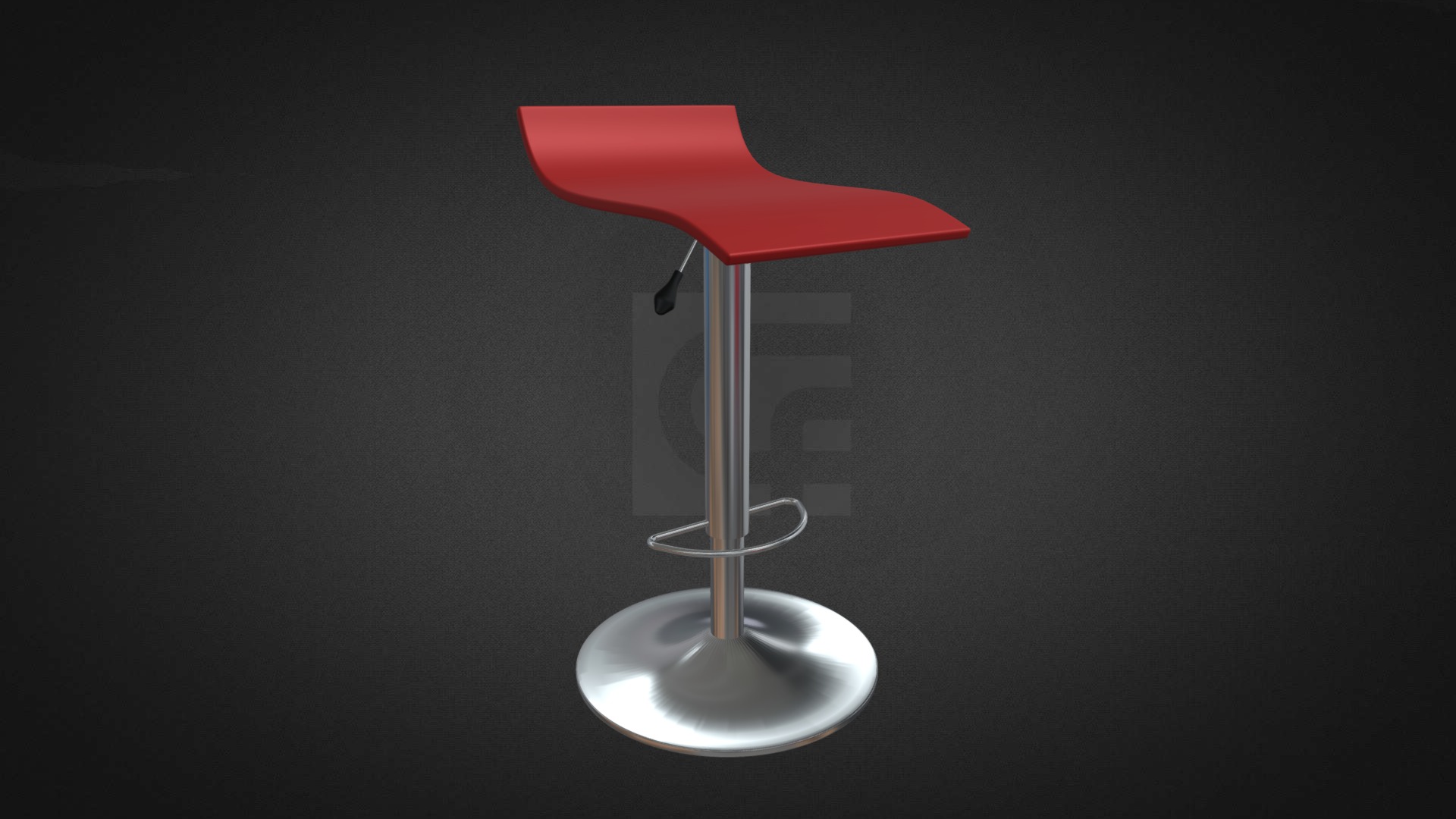 3D model Viper Stool Hire - This is a 3D model of the Viper Stool Hire. The 3D model is about a red and white lamp.