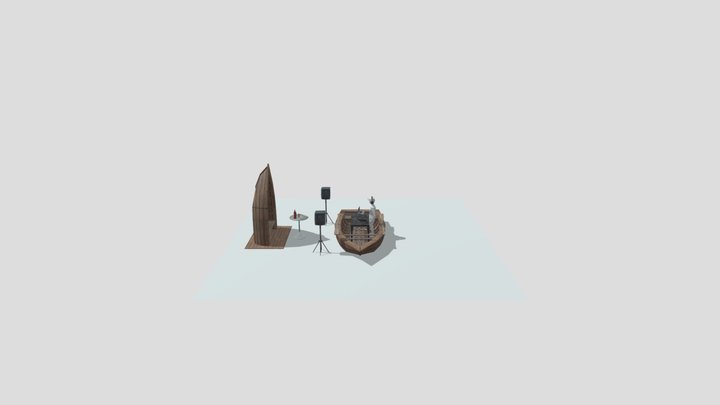 DAE 5 Finished props Beach House 3D Model