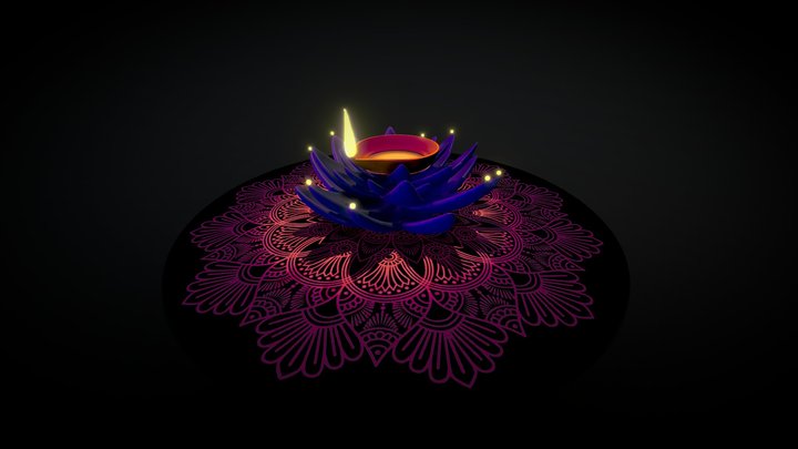 Orchid Lamp 3D Model