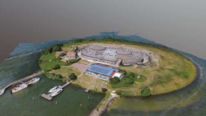 Forteiland Pampus 3D Model