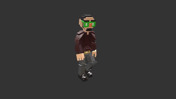 Voxel Walking 3D Model