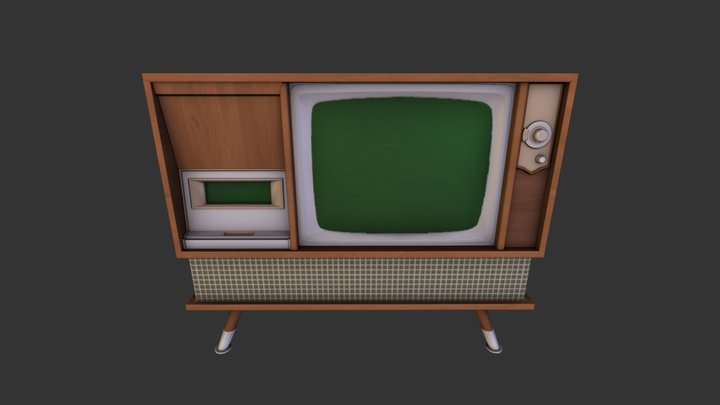 Vintage Television 3D Model