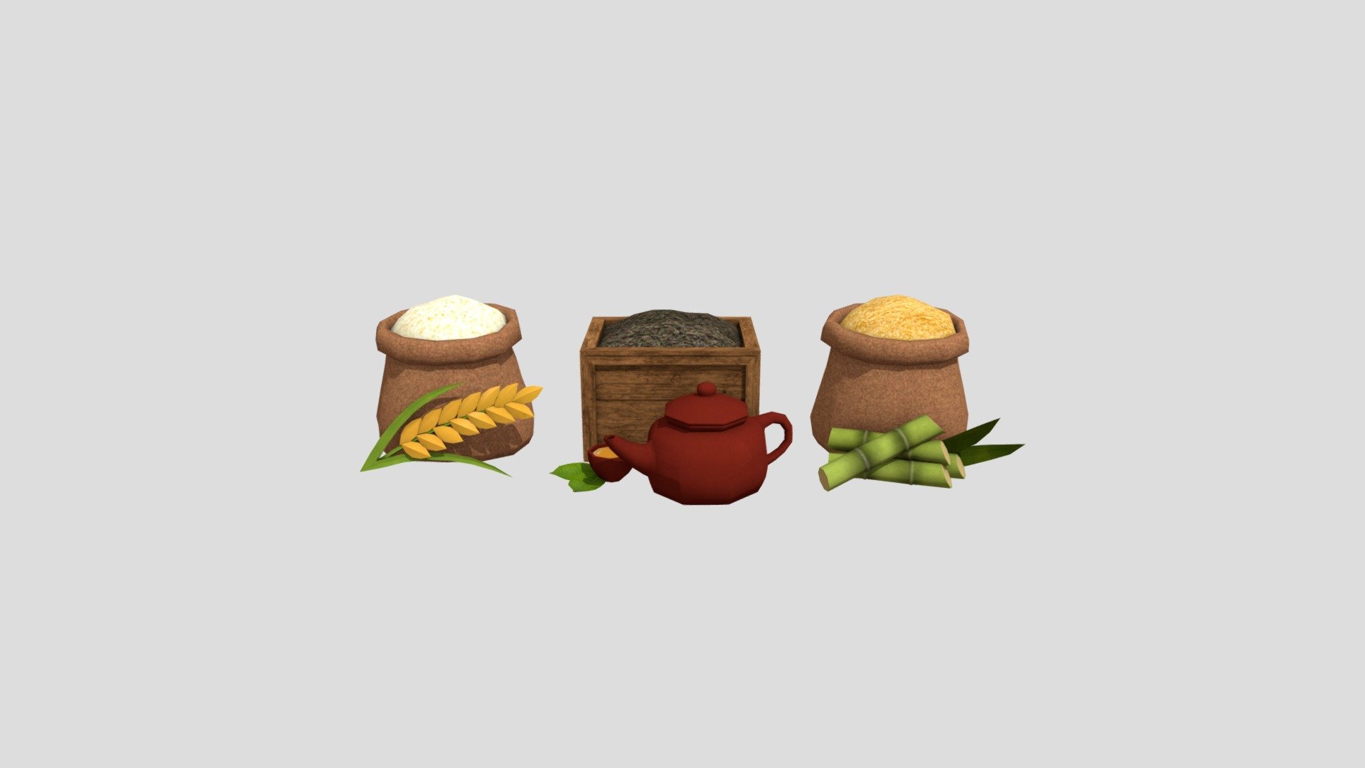 Tea,Rice&Sucrose - 3D model by KakaLi (@ben941301) [c8a7f70] - Sketchfab