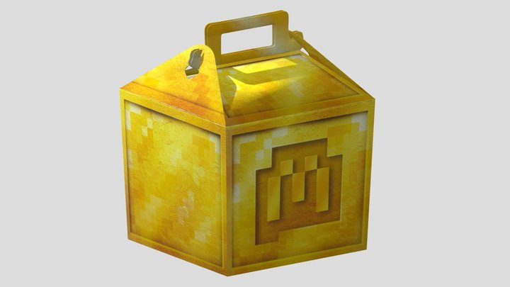 A Minecraft Movie McDonald's Adult Meal Box 3D Model