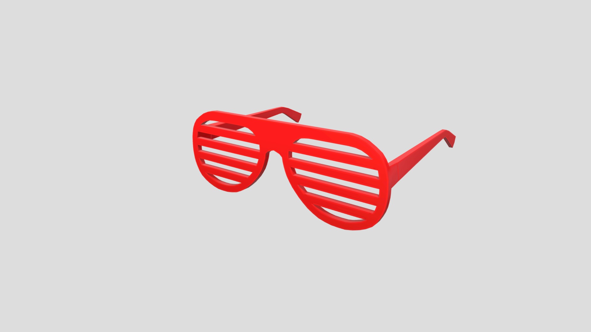 3D model Shutter Shade Sun Glasses - This is a 3D model of the Shutter Shade Sun Glasses. The 3D model is about a red and white logo.