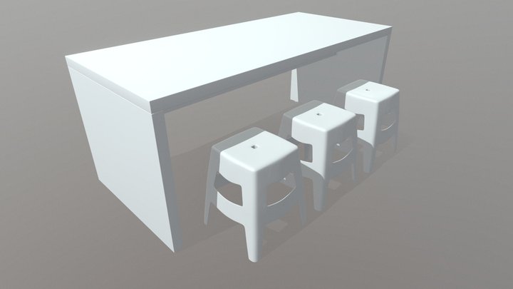 Vibe Panel Table 3D Model