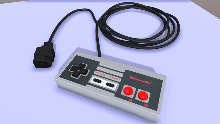 NES Controller 3D Model